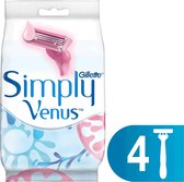 Gillette Simply Venus3 Wegwerpscheermesjes Vrouwen - 4 Stuks