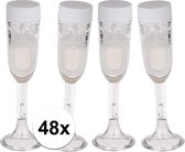48x Bellenblaas champagne glas