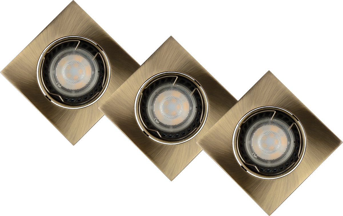 Lucide FOCUS Einbaustrahler Set 3 Stück – Dimmbare GU10 LED, 5W, 3000K, Weiß, Ø8,1cm