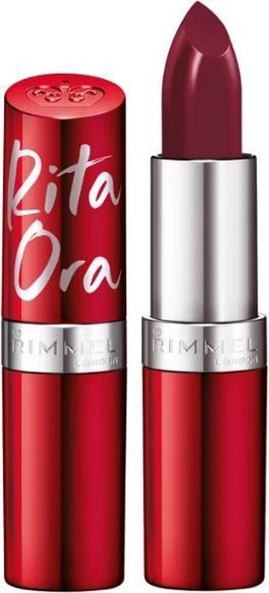 Rimmel Lasting Finish Lipstick Von Rita Ora - 003 Crimson Love, Intensives Rot, Bis Zu 8 Stunden Haltbar