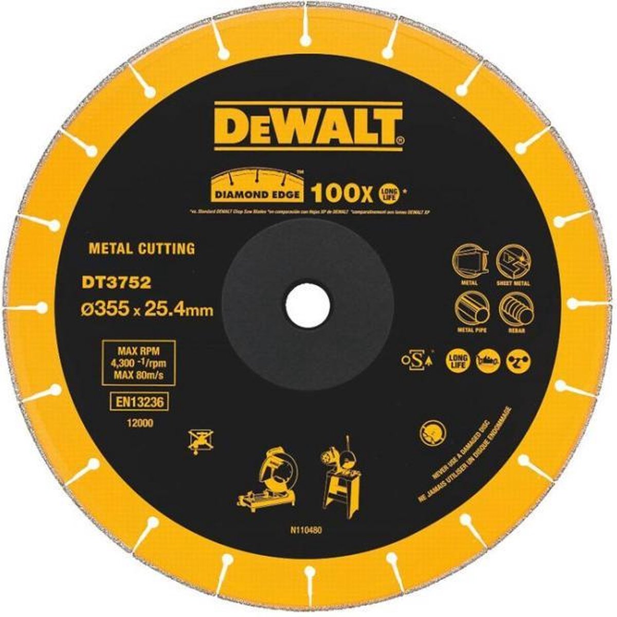 DeWALT Toebehoren - Diamantschijf 355x25,4 mm DT3752