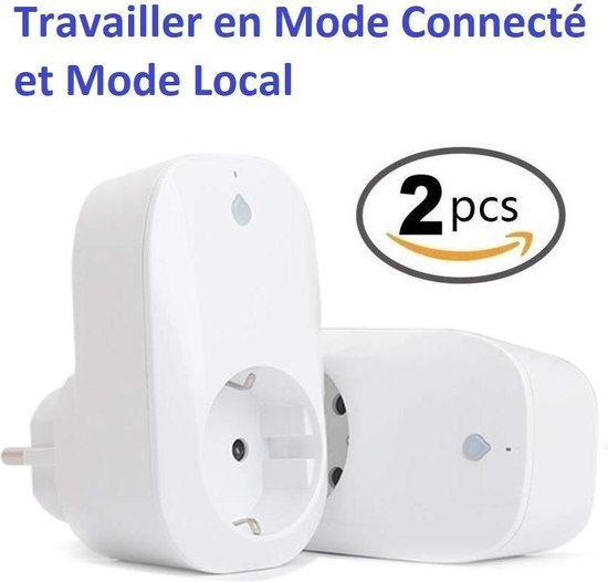Smart Plugs (Prize Connectée) WiFi WECONN avec Mesure de consommation, 16A  3500W Prize