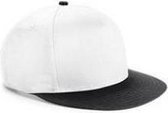 Beechfield kinder baseball cap  Wit/zwart