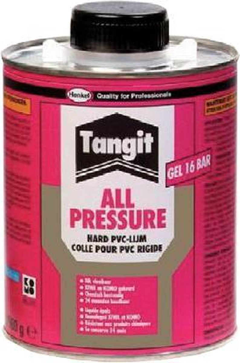 Tangit Hard Lijm PVC All Pressure 1kg Inclusief Kwast