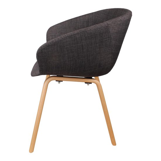 DS4U Chair for you - design kuipstoel - gestoffeerd - Donkergrijs | bol.com