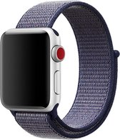 Nylon Sport Loop Bandje - Blauw/Grijs - Voor Apple Watch  - 42/44mm