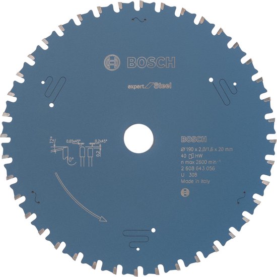 Lame de scie circulaire Optiline Wood 190 x 30 x 2,6 mm, 60