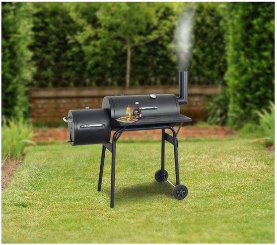Tepro Smoker Houtskoolbarbecue - Grilloppervlak (LxB) 54 x 30 cm - Met onderstel en wielen - Zwart - Tepro
