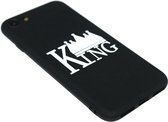 Zwart King siliconen hoesje iPhone SE (2020)/ 8/ 7