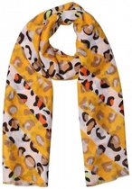 Stoere Spot Multi Leopard Sjaal Geel