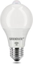 Groenovatie LED Lamp E27 Fitting - 5W - 122x60 mm - PIR Bewegingssensor - Warm Wit