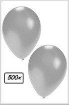 Ballonnen 500x zilver - geschikt voor helium en lucht