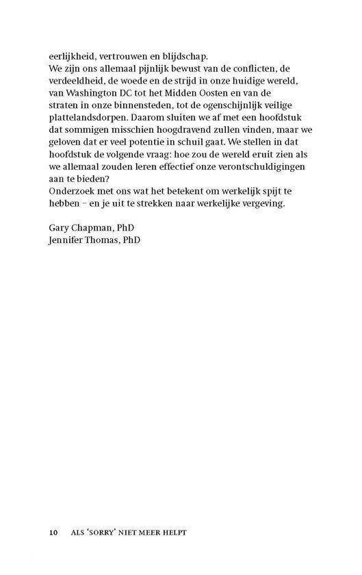 Als sorry niet meer helpt