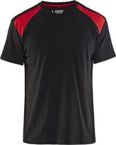 Blåkläder 3379-1042 T-shirt Bi-Colour Zwart/Rood maat M
