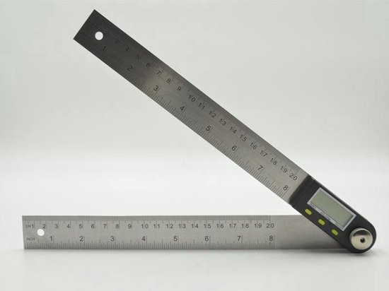 Digitale Hoekmeter 0-360 Graden - Gradenmeter Meetlat Met Goniometer Functie bol.com