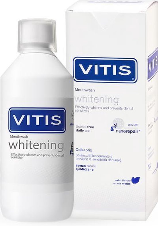 Donau etiquette Teken Vitis Whitening - 500 ml - Mondwater | bol.com