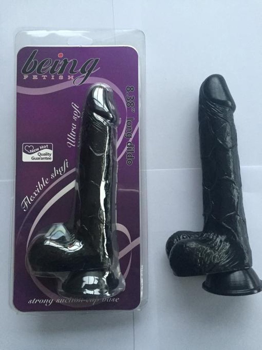 lekkere stevige dildo being fetish bf-61 8.38 inch / 22 cm realistic dildo black