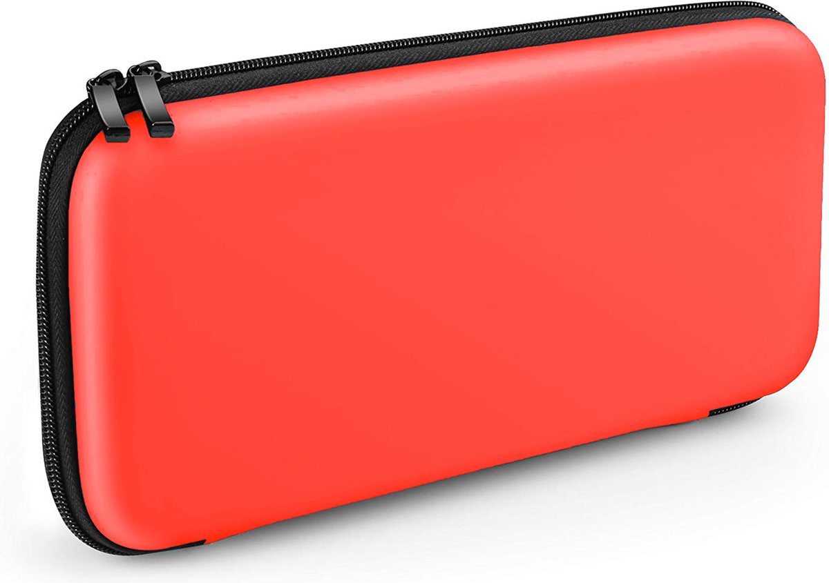 Case geschikt voor Nintendo Switch - Premium opberghoes met extra veel opbergvakken - Rood