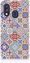 Bookcover Geschikt voor Samsung A40 Tiles Color