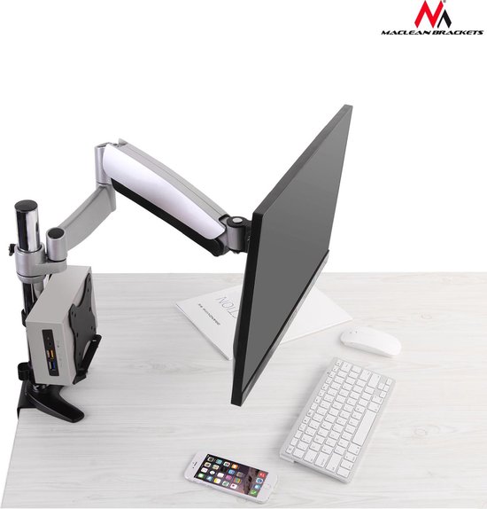Support Maclean MC-720 pour mini-ordinateurs Support de bureau à écran plat VESA 100X100