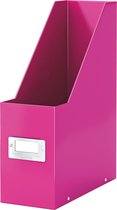 Leitz WOW Click & Store Stevige Kartonnen Tijdschriftenhouder - 10.3 x 33 x 25.3 Cm (BxHxD) - Roze