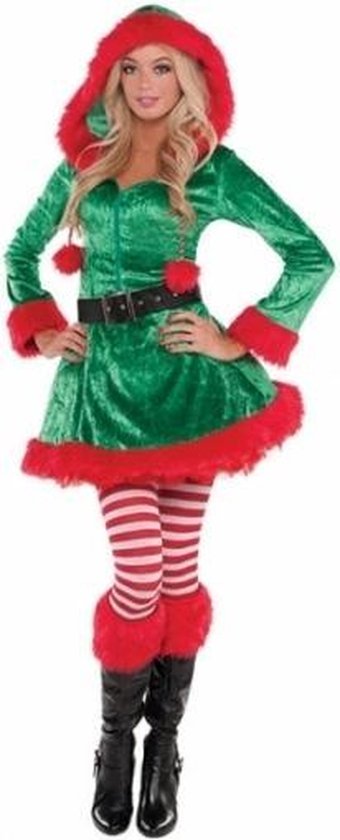 Hassy heel fijn ginder Kerstelfen jurkje voor dames S - Kerst kleding vrouwen | bol.com