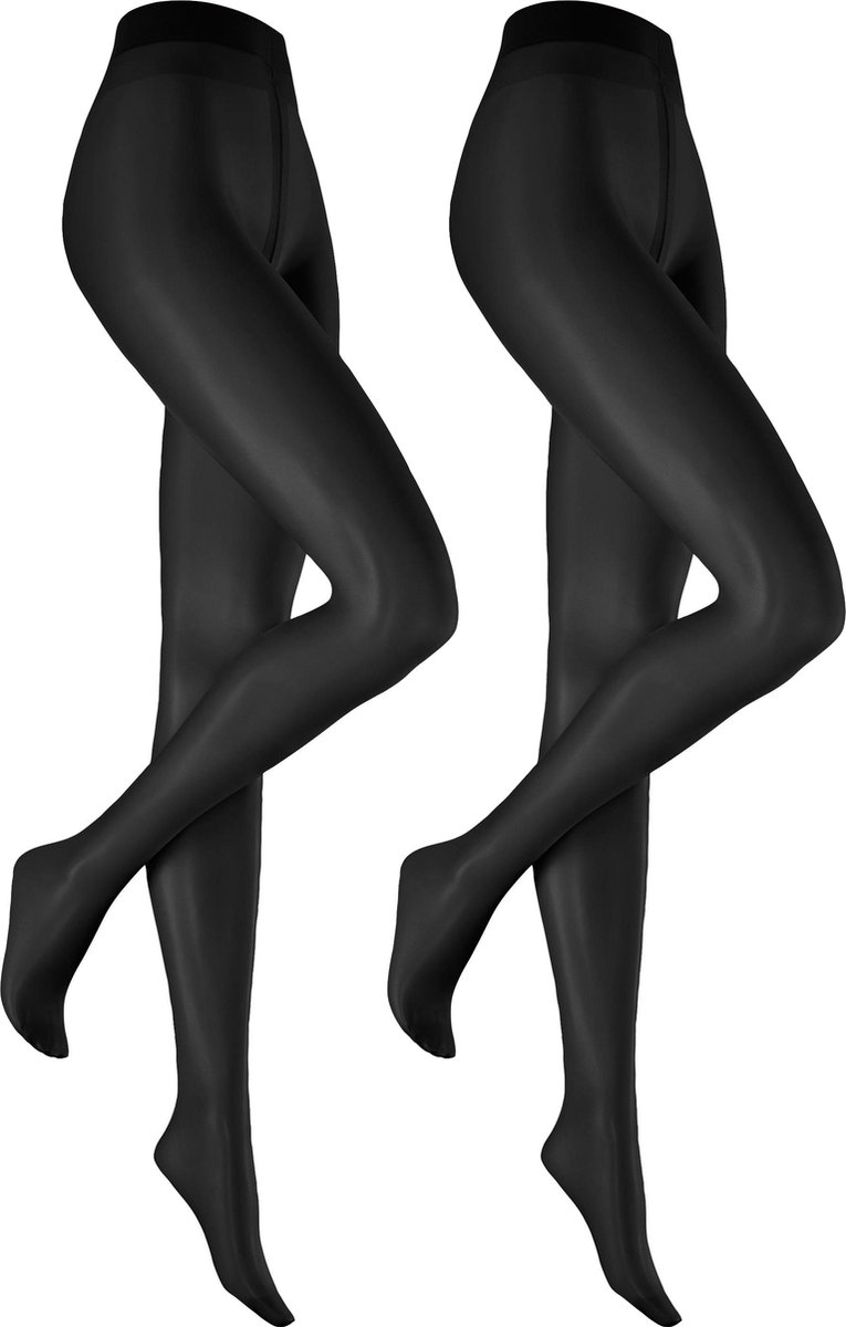 Hudson Simply 20 Panty - 2 pack - Zwart - Maat 40-42