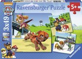 Ravensburger Paw Patrol. Team op 4 poten- Drie puzzels van 49 stukjes - kinderpuzzel