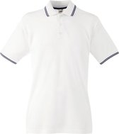 Fruit of the Loom Polo Tipped White/Kelly Green L