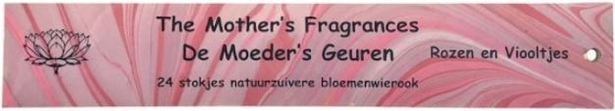 De Moeders Geuren Bloemen Wierook - Rozen en Viooltjes - 24 Lange Stokjes