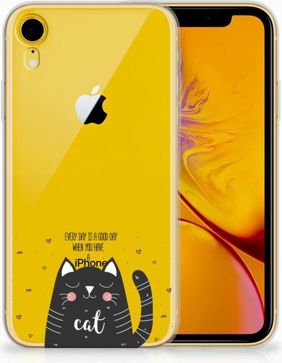 Apple iPhone Xr Telefoonhoesje met Naam Cat Good Day