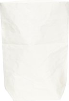 Panier de rangement en papier lavable, taille L, taille: L30xW16xH62 cm, blanc