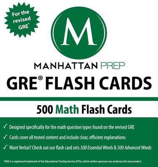 Boek cover 500 GRE Math Flash Cards van Manhattan Prep (Onbekend)