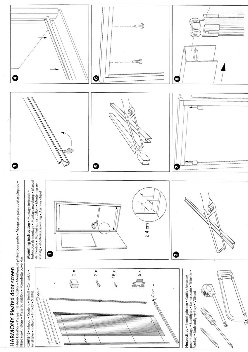 je bent Socialisme Vermoorden Plissé hordeur Harmony 208 – 211 cm wit / breedte 100 cm | bol.com