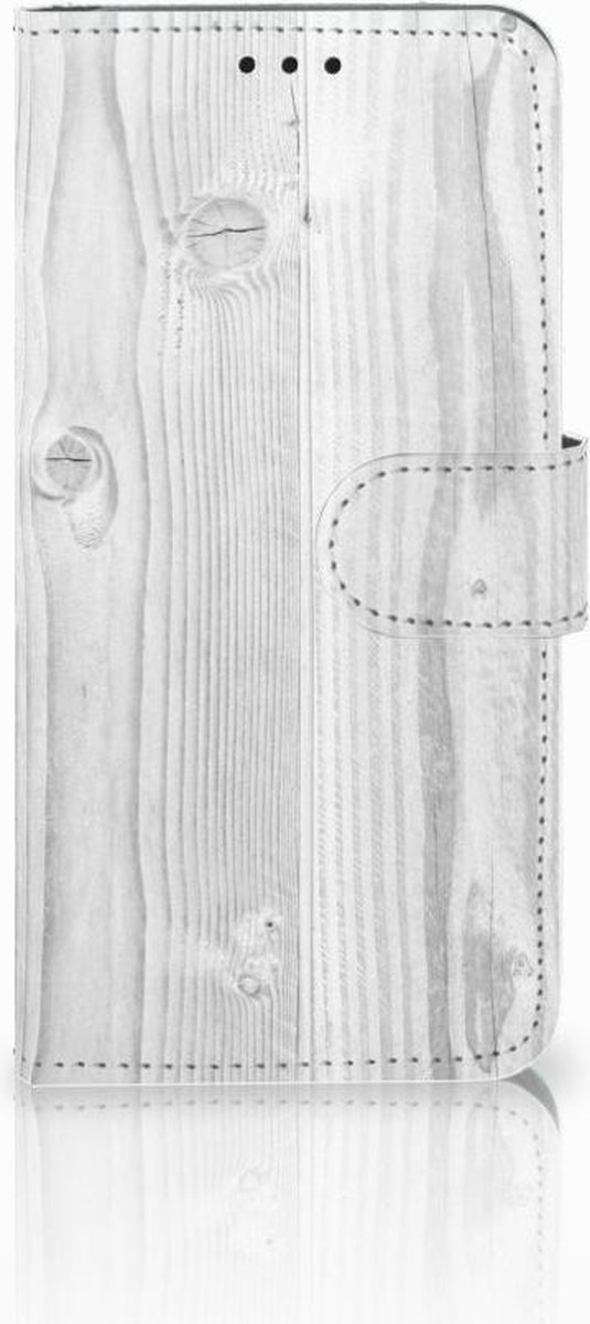 Huawei P30 Lite (2020) Book Style Case White Wood