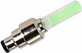 Fietslicht  ventiel kleur groen deluxe - wiel LED incl batterijen - ventielverlichting / ventiellampjes