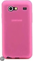 silicone gel hoesje roze galaxy Advance i9070 +  screenprotector