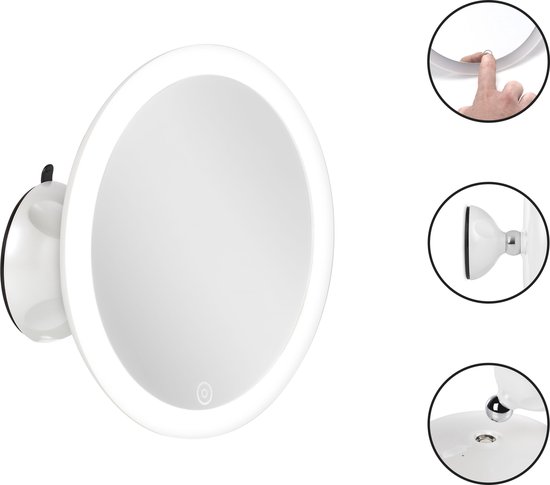 Smartwares IWL-60010 Make-Up spiegel – 5x vergroting – LED verlichting – Ideaal voor make-up en als scheerspiegel - Smartwares
