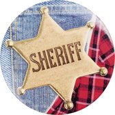 Sheriff Badge Buttons 5,5cm 4st