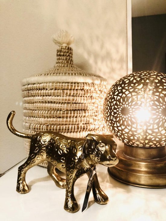 Zegenen hartstochtelijk Het is de bedoeling dat Aluminium gouden beeldje panther / panter / luipaard decoratie voor in  huis! | bol.com