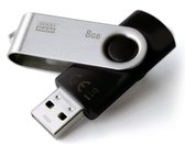 Goodram 8GB USB 2.0 8GB USB 2.0 Type-A Zwart, Zilver USB flash drive