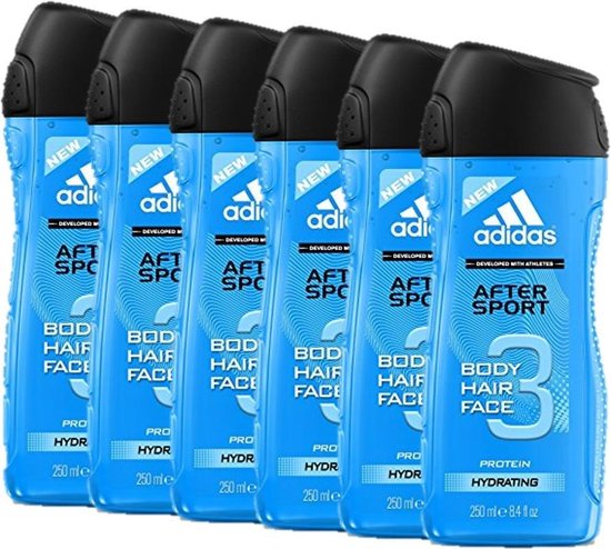 Adidas - Douchegel - 3in1 - After Sport - 6 x 250 ml | bol.com