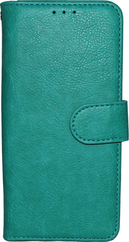 HB Hoesje Geschikt voor Samsung Galaxy S9 - Luxe Kunstlederen Portemonnee Book Case - Turquoise