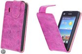 Eco-Leather Flipcase Hoesje Huawei Ascend Y300 Pink