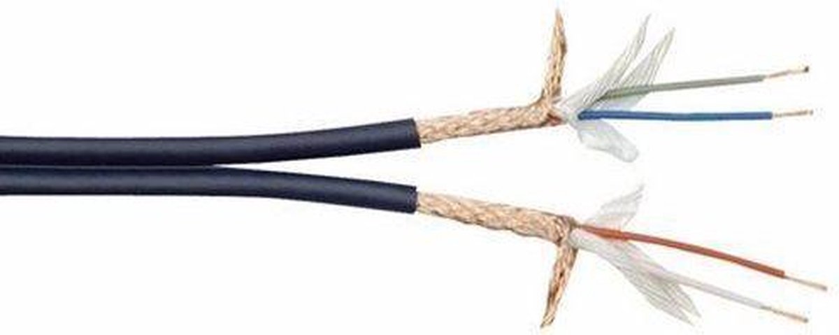 DAP Audio MCD-224 dubbele line kabel, donkerblauw, 100 meter op rol