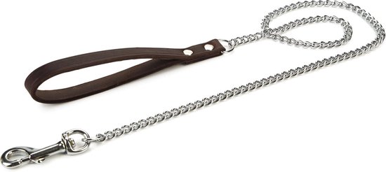 Beeztees - Hondenriem - Kettinglijn - Bruin - 3x120 cm