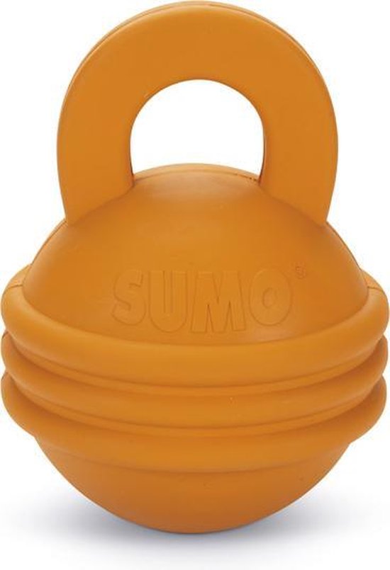 Beeztees Sumo Kettlebell - Hondenspeelgoed - Rubber - Oranje - 16x12x12 cm