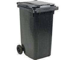 Kunststof Kliko Afval Rolcontainer Mini container - 240 liter - Grijs
