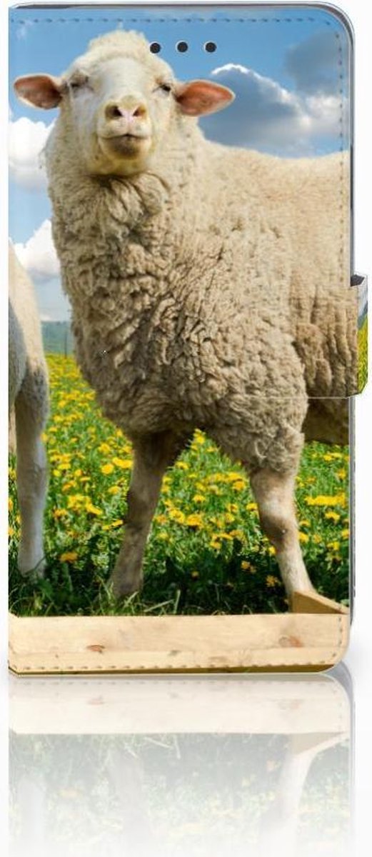 Apple iPhone Xs Max Telefoonhoesje met Pasjes Schaap en Lammetje