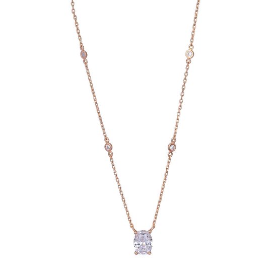 Orphelia ZK-7419 - Ketting - Zilver 925 Rosé - Zirkonia - 43 cm